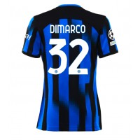 Inter Milan Federico Dimarco #32 Replica Home Shirt Ladies 2023-24 Short Sleeve